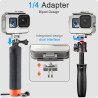 FitStill Boîtier étanche en Alliage d'aluminium 80 m pour Go Pro Hero13 / Hero12 / Hero11 / Hero10 / Hero9 Noir pour Go Pro Hero