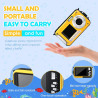Appareil Photo Etanche Numérique,Full HD 2.7K 24MP Caméra sous-Marine Zoom Digital 16x Camera Etanche avec Double écran Caméra p