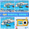 Appareil Photo Etanche Numérique,Full HD 2.7K 24MP Caméra sous-Marine Zoom Digital 16x Camera Etanche avec Double écran Caméra p