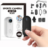 Winnes Mini Caméra Sport 4K WiFi Camera Piéton Portable Aimantée Grand Angle 120 Degrés Camera POV Mains Libres pour Voyage Vlog