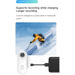 Winnes Mini Caméra Sport 4K WiFi Camera Piéton Portable Aimantée Grand Angle 120 Degrés Camera POV Mains Libres pour Voyage Vlog