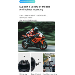 Winnes Mini Caméra Sport 4K WiFi Camera Piéton Portable Aimantée Grand Angle 120 Degrés Camera POV Mains Libres pour Voyage Vlog