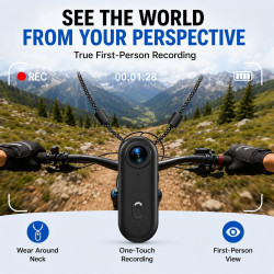 Mini Camera Sport 1080P Winnes Camera Sport Caméra Portable POV 120° Wide-Angle Étanche Caméra de Sport Audio et Vidéo Enregistr