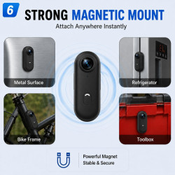 Mini Camera Sport 1080P Winnes Camera Sport Caméra Portable POV 120° Wide-Angle Étanche Caméra de Sport Audio et Vidéo Enregistr