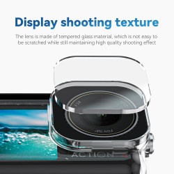TELESIN Housse étanche pour caméra DJI Osmo Action 5 Pro Action 4/3 Boîtier sous-Marin, boîtier, Cage supporte la plongée à 45 m