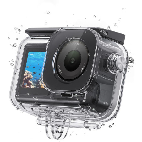 TELESIN Étui Étanche Anti-Buée pour DJI Osmo Action 6, Coque sous-Marine 60M/196FT pour Plongée Scaphandrier Snorkeling, Support