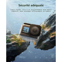 TELESIN Étui Étanche Anti-Buée pour DJI Osmo Action 6, Coque sous-Marine 60M/196FT pour Plongée Scaphandrier Snorkeling, Support