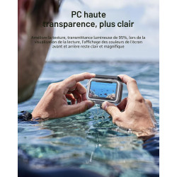TELESIN Étui Étanche Anti-Buée pour DJI Osmo Action 6, Coque sous-Marine 60M/196FT pour Plongée Scaphandrier Snorkeling, Support