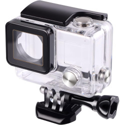 GERUI Boîtier de protection étanche avec objectif pour caméra d'action Hero 3 + Hero 4 avec vis de montage et protection de base