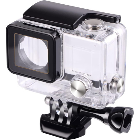 GERUI Boîtier de protection étanche avec objectif pour caméra d'action Hero 3 + Hero 4 avec vis de montage et protection de base