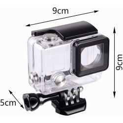 GERUI Boîtier de protection étanche avec objectif pour caméra d'action Hero 3 + Hero 4 avec vis de montage et protection de base