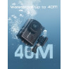 Apexcam M80 Caméra Sport 4K Stabilisateur 60FPS Action cam avec Carte 64GB Photo 48MP Camera Étanche 40M avec EIS 8X Zoom 170° G