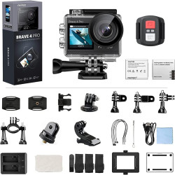 AKASO Caméra Sport 4K 20MP WiFi Action Caméra sous-Marine 40M Ultra HD Stabilisateur avec Écran Tactile Grand Angle Zoom 5X Télé