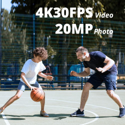 AKASO Brave 4 Pro Camera Sport 4K 40M avec Carte Mémoire microSDXC 128 Go, 20MP WiFi Action Caméra sous-Marine EIS Stabilisateur