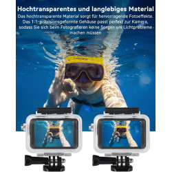 UTEBIT 50M Boîtier étanche pour Caméra DJI Osmo Action 5 Pro/4/3 Boîtier étanche Boîtier de Plongée sous-Marine pour Caméra d'ac