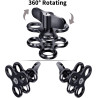 1 "Aluminium Triple Trous Joint Pince pour la plongée sous-Marine système de Plateau de Bras léger, Clip 360° pour caméra d’Acti