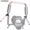1 "Aluminium Triple Trous Joint Pince pour la plongée sous-Marine système de Plateau de Bras léger, Clip 360° pour caméra d’Acti