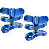 1 Bride à Bille en Aluminium pour la Plongée Sous-Marine avec Support de Plateau à Bras Légers, Adaptateur à Clip 360° (2PCS)