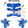 1 Bride à Bille en Aluminium pour la Plongée Sous-Marine avec Support de Plateau à Bras Légers, Adaptateur à Clip 360° (2PCS)