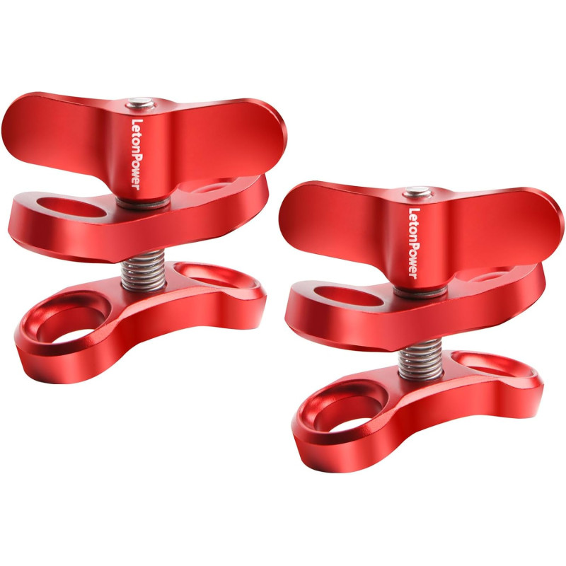 Support de Bride à Bille en Aluminium pour Plongée sous-Marine avec Système de Plateau à Bras Légers, Adaptateur à Clip 360° (2P