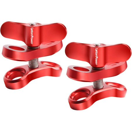 Support de Bride à Bille en Aluminium pour Plongée sous-Marine avec Système de Plateau à Bras Légers, Adaptateur à Clip 360° (2P