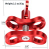 Support de Bride à Bille en Aluminium pour Plongée sous-Marine avec Système de Plateau à Bras Légers, Adaptateur à Clip 360° (2P