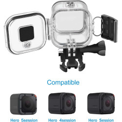 Suptig Boîtier étanche de, adapté à la GoPro Hero4 Session, Hero Session caméra de Sport en Plein air 5 Session, Etanche à 60 mè