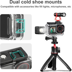 Kit de plongée FitStill 60M/196FT pour DJI Osmo Action 5 Pro/4/3, boîtier étanche + poignée flottante pour la prise de vue sous-