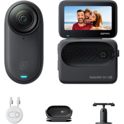 Insta360 GO 3S Noir Minuit (128GB) - Petite caméra de vlog 4K, POV Mains Libres, Montage Partout, stabilisation, 140 Min d'auton
