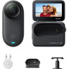 Insta360 GO 3S Noir Minuit (128GB) - Petite caméra de vlog 4K, POV Mains Libres, Montage Partout, stabilisation, 140 Min d'auton