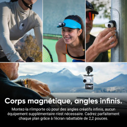 Insta360 GO 3S Noir Minuit (128GB) - Petite caméra de vlog 4K, POV Mains Libres, Montage Partout, stabilisation, 140 Min d'auton