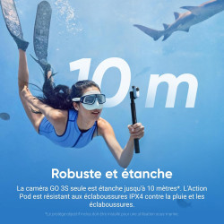 Insta360 GO 3S Pack Voyage (128GB) - Petite caméra de vlog 4K, POV Mains Libres, Montage Partout, stabilisation, 140 Min d'auton
