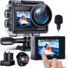 iZEEKER Camera Sport 4K 24MP, Étanché 40M, Camescope 4k avec EIS,Double écran Appareil Photo sous-Marin, WiFi, Vlog Camera, 2X13