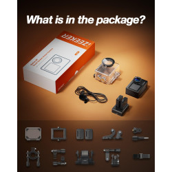 iZEEKER Camera Sport 4K 24MP, Étanché 40M, Camescope 4k avec EIS,Double écran Appareil Photo sous-Marin, WiFi, Vlog Camera, 2X13