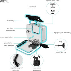 GoPro Remplacement boîtier étanche plongée logement pour Hero4, Hero3 + et Hero3