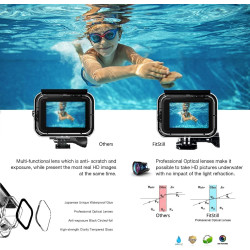 GoPro Remplacement boîtier étanche plongée logement pour Hero4, Hero3 + et Hero3