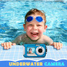 Appareil Photo Etanche Numérique,Full HD 2.7K 24MP Caméra sous-Marine Zoom Digital 16x Camera Etanche avec Double écran Caméra p