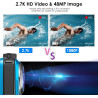 Appareil Photo Etanche Numérique,Full HD 2.7K 24MP Caméra sous-Marine Zoom Digital 16x Camera Etanche avec Double écran Caméra p