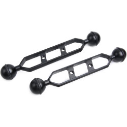 Bras d'extension en Alliage d'aluminium à Double Bille de 7", connecteur de tête à Bille de 1", Bras sous-Marin pour Stroboscope