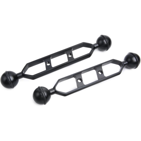 Bras d'extension en Alliage d'aluminium à Double Bille de 7", connecteur de tête à Bille de 1", Bras sous-Marin pour Stroboscope
