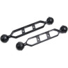 Bras d'extension en Alliage d'aluminium à Double Bille de 7", connecteur de tête à Bille de 1", Bras sous-Marin pour Stroboscope