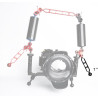 Bras d'extension en Alliage d'aluminium à Double Bille de 7", connecteur de tête à Bille de 1", Bras sous-Marin pour Stroboscope
