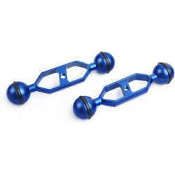 Bras d'extension en Alliage d'aluminium à Double Bille de 5", connecteur de tête à Bille de 1", Bras sous-Marin pour Stroboscope