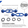 Bras d'extension en Alliage d'aluminium à Double Bille de 5", connecteur de tête à Bille de 1", Bras sous-Marin pour Stroboscope