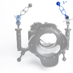 Bras d'extension en Alliage d'aluminium à Double Bille de 5", connecteur de tête à Bille de 1", Bras sous-Marin pour Stroboscope