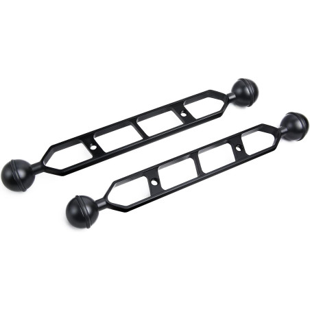 Bras d'extension en Alliage d'aluminium à Double Bille de 9", connecteur de tête à Bille de 1", Bras sous-Marin pour Stroboscope