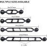 Bras d'extension en Alliage d'aluminium à Double Bille de 9", connecteur de tête à Bille de 1", Bras sous-Marin pour Stroboscope