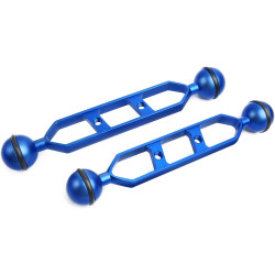 Bras d'extension en Alliage d'aluminium à Double Bille de 7", connecteur de tête à Bille de 1", Bras sous-Marin pour Stroboscope
