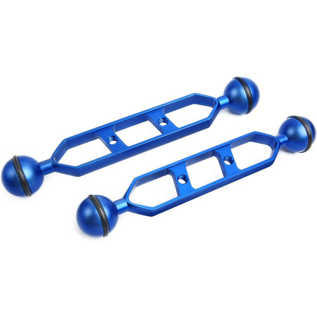 Bras d'extension en Alliage d'aluminium à Double Bille de 7", connecteur de tête à Bille de 1", Bras sous-Marin pour Stroboscope