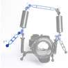 Bras d'extension en Alliage d'aluminium à Double Bille de 7", connecteur de tête à Bille de 1", Bras sous-Marin pour Stroboscope